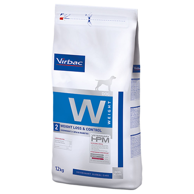 2x12kg Vet HPM Dog Weight Loss & Control W2 Virbac Hondenvoer - hondenbrokken