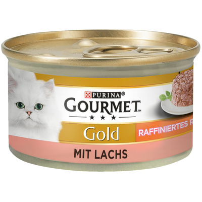 12 x 85 g Gourmet Zalm  Gold geraffineerde ragout  kattenvoer - natvoer katten