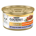 Gourmet Gold Fijne Hapjes in Saus Kattenvoer 12 x 85 g - Kalfsvlees en Groenten - natvoer katten