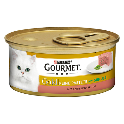 24 x 85 g Gourmet Gold Mousse Kattenvoer - Eend & Spinazie - Voordeelpakket - natvoer katten