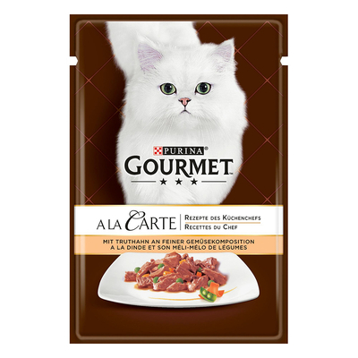 24x85g Kalkoen met Groenten Gourmet A la Carte Kattenvoer - natvoer katten