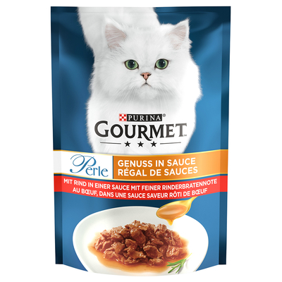 Gourmet Perle Kattenvoer 26 x 85 g - Rund in Saus (26 x 85 g) - natvoer katten