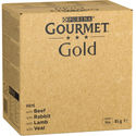 Gourmet Gold Mousse: Rund, Konijn, Lam, Kalfsvlees 96 x 85 g - natvoer katten