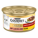48x85g Gold Fijne Hapjes Zalm & Kip Gourmet Kattenvoer - natvoer katten