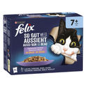 12x85g Senior Mix Selectie in Gelei Felix Elke Dag Feest Kattenvoer - natvoer katten