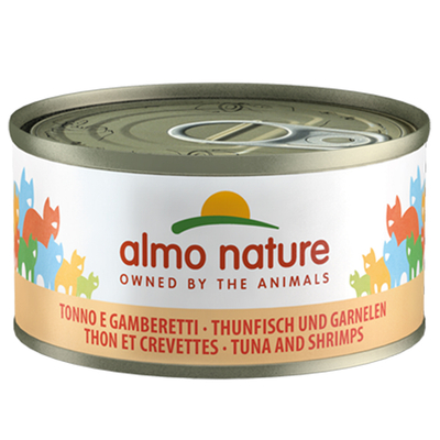 6x70g Almo Nature Tonijn & Inktvis Kattenvoer - natvoer katten
