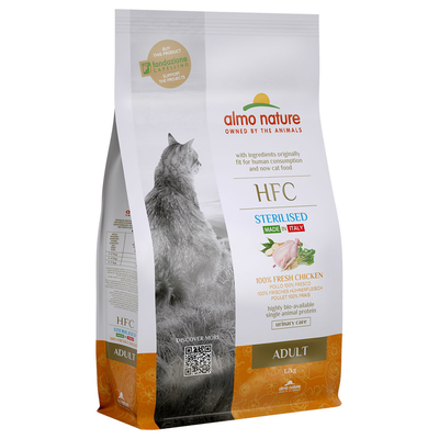 1,2kg Almo Nature HFC Adult Sterilized kip droogvoer - kattenbrokken