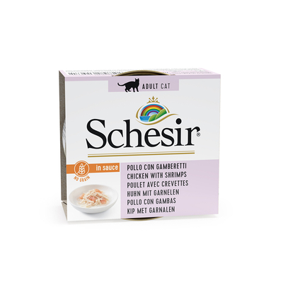 24x70g Natural in Saus Kip met Garnalen Schesir Kattenvoer - natvoer katten