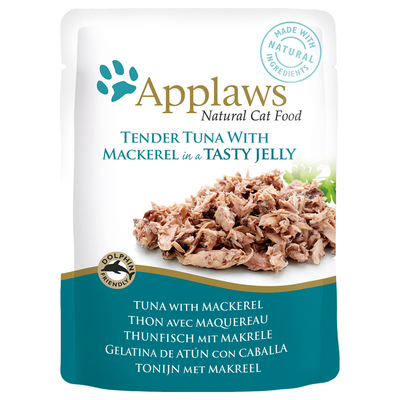 16x70g Maaltijdzakjes in Gelei Kip met Rund Applaws Kattenvoer - natvoer katten