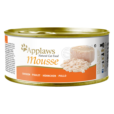 6x70g Mousse Kip Applaws Kattenvoer - natvoer katten