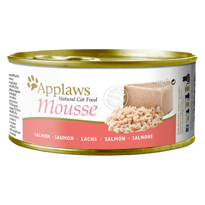 24x70g Mousse Zalm Applaws Kattenvoer - natvoer katten