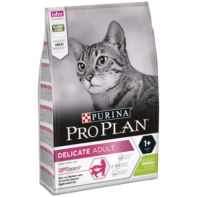PURINA PRO PLAN Adult Delicate Digestion Rijk aan Lam Kattenvoer - Voordeelpakket: 3 x 3 kg - kattenbrokken
