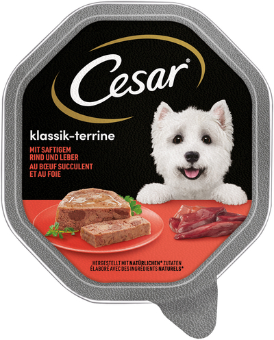 Cesar Rund en Lever 14 x 150 gram - natvoer honden