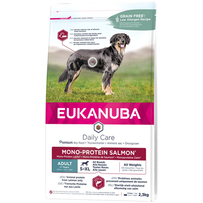 2,3kg Eukanuba Adult Mono-Protein met Zalm Hondenvoer droog - hondenbrokken