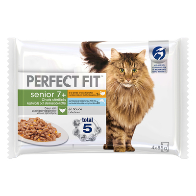52x85g Perfect Fit Sterilise Senior Mixpack Katzenfutter nass - natvoer katten