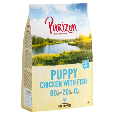 1kg Puppy Kip met Vis Graanvrij Purizon Hondenvoer - hondenbrokken