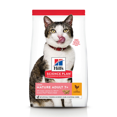 7kg Mature Adult 7+ Active Longevity Light Kip Hill's Science Plan Kattenvoer - kattenbrokken