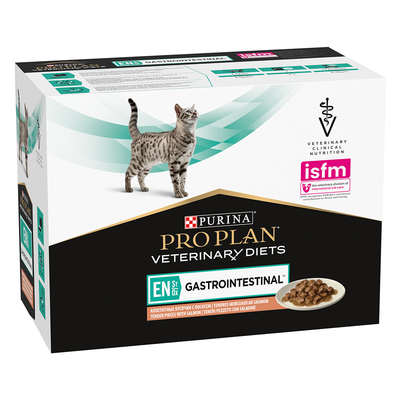 Pro Plan Veterinary Diets Feline En Gastrointestina 10x85 g - Kattenvoer - Zalm kattenbrokken