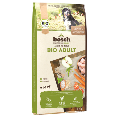 11,5kg Bio Adult Bosch Natural Organic concept Hondenvoer - hondenbrokken