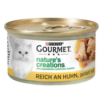Gourmet Nature's Creation Grilled Kip met Spinazie & Tomaten 12 x 85 gr - natvoer katten