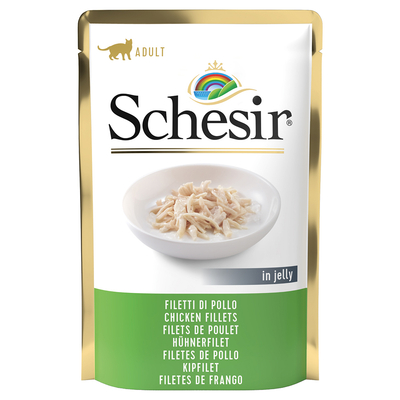 Schesir Kat Jelly Pouch 6 x 85 g - Kipfilet - natvoer katten