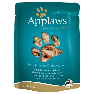 12x70g Tonijn & Ansjovis Applaws Kattenvoer Nat - natvoer katten