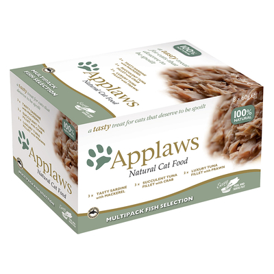 Applaws cat pots mp fish selection kattenvoer 8x60 gr natvoer katten