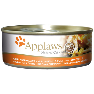 24x156g Kip & Pompoen Applaws Kattenvoer Nat - natvoer katten