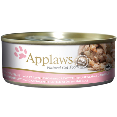 24x156g Tonijnfilet & Garnalen Applaws Kattenvoer Nat - natvoer katten