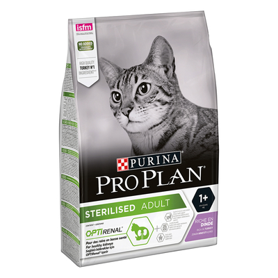 Pro Plan Sterilised Adult Optirenal Rijk aan Kalkoen - 3 kg - kattenbrokken