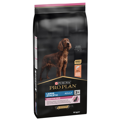 2x14kg Large Athletic Adult Optiderma Zalm Pro Plan Hondenvoer - hondenbrokken