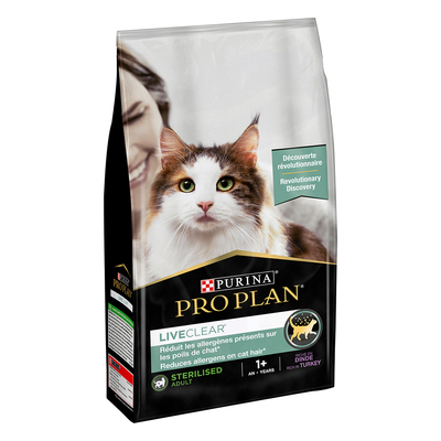 Pro Plan LiveClear Sterilised Adult Kalkoen Kattenvoer - 1,4 kg - kattenbrokken