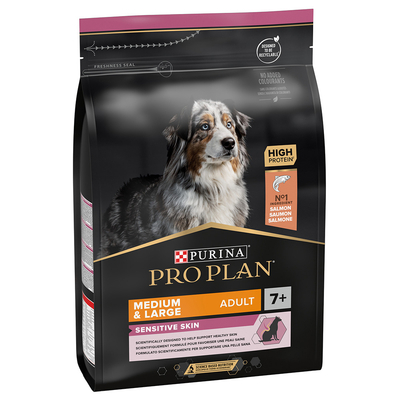 Purina Pro Plan Medium & Large Adult 7+ Sensitive Skin Hondenvoer - Dubbelpak 2 x 3 kg - hondenbrokken