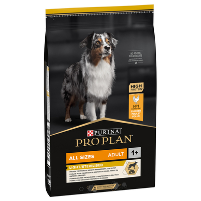 7kg All Size Adult Light/Sterilised Optiweight Kip & Rijst Pro Plan Hondenvoer - hondenbrokken