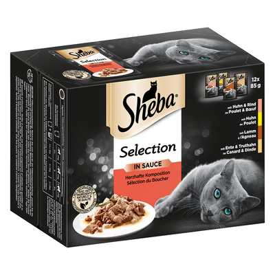 Sheba Selectie van de Chef Maaltijdzakjes kattenvoer 96 x 85 g - Selection in Sauce - natvoer katten