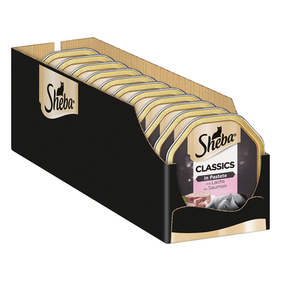 22x85g Zalm Classics in Paté Sheba Kattenvoer Nat - natvoer katten