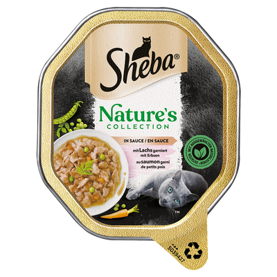 Sheba Nature´s Collection in Saus 22 x 85 g Kattenvoer - met Zalm - natvoer katten