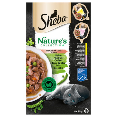 Sheba Nature´s Collection in Saus Kattenvoer 32 x 85 g - Mix Selectie - natvoer katten