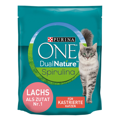 3x1,4kg Dual Nature Sterilized Zalm met Spirulina Purina One Kattenvoer - kattenbrokken