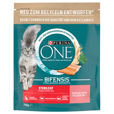 Purina ONE Sterilcat met Zalm kattenvoer - 2 x 750 g - kattenbrokken