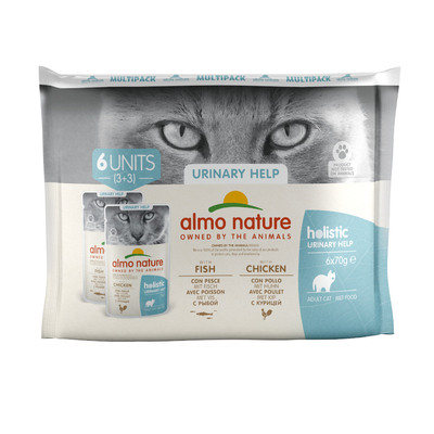24x70g Urinary Help Vis & Kip Almo Nature Holistic Kattenvoer - natvoer katten