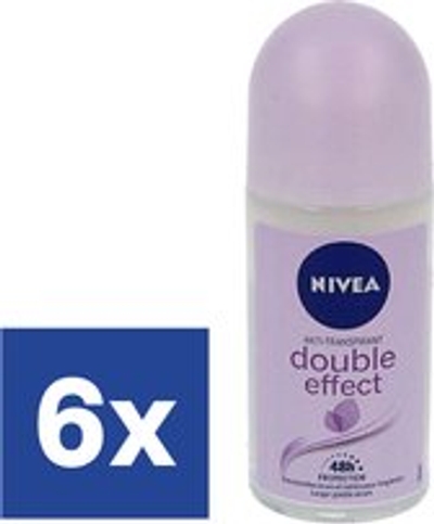 NIVEA Double Effect - 6 x 50 ml - Deodorant Roller