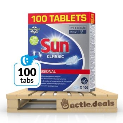 Sun Classic  vaatwastabletten  - 100 wasbeurten