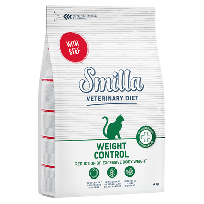 Smilla Veterinary Diet Weight Control met Rund Kattenvoer - 4 kg - kattenbrokken