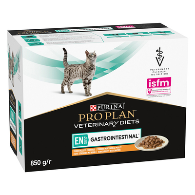 Pro Plan Veterinary Diets Feline En Gastrointestina 10x85 g - Kattenvoer - Kip kattenbrokken