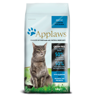 Applaws Oceaanvis en Zalm - Kat - Droogvoer - 1,8 kg kattenbrokken