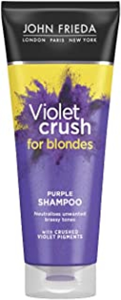 John Frieda Violet Crush Purple Shampoo voor Blond Haar – 250 Milliliter - Neutraliseert Geleidelijk Ongewenste Gele Tonen