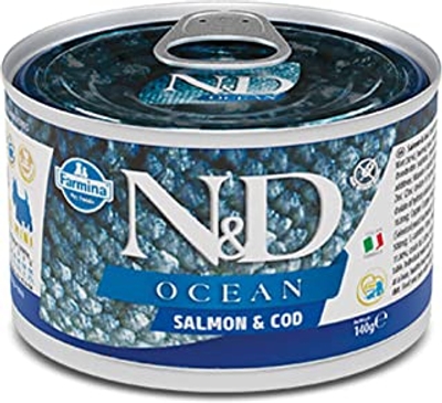 Farmina N&D Ocean Salmon & Cod Mini, 140 gram - natvoer honden