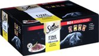 Kattenvoer Sheba Delicacy Kip Pauw Eend Vogels 80 x 85 gr - natvoer katten