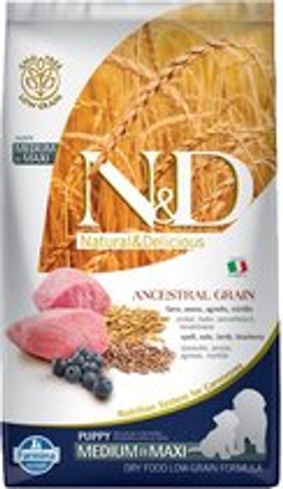 FARMINA N&D Ancestral Grain Puppy Medium&Maxi Lamsvlees droog hondenvoer - 12 kg hondenbrokken